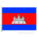 90 * 150cm drapeau national du Cambodge 100% polyester bannière de pays du Cambodge